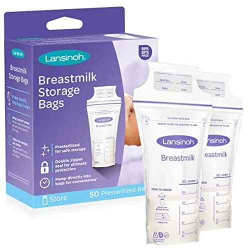 Lansinoh Breastmilk Storage Bags, 50 Count, 6 Ounce