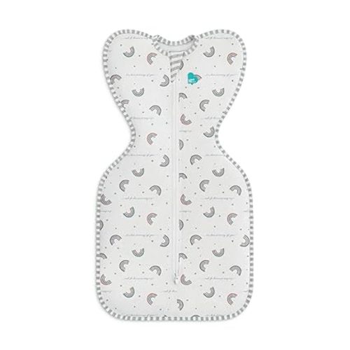 Love to Dream Swaddle UP, Baby Sleep Sack, Self-Soothing Swaddles for Newborns, Get Longer Sleep, Snug Fit Helps Calm Startle Reflex, New Born Essentials for Baby, 1.0 TOG, 8-13lb, Rainbow Dream