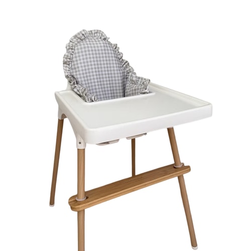 Taupe Gingham Ruffle