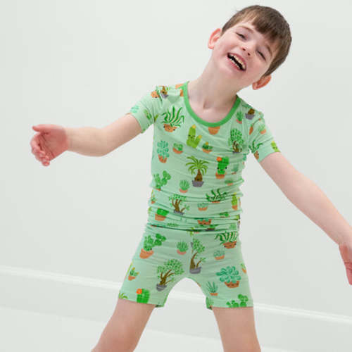 Succulent Love Two-Piece Short Sleeve & Shorts Pajama Set
