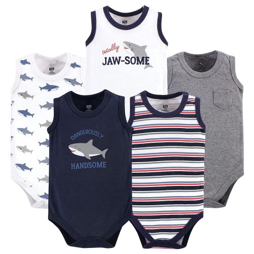 Hudson Baby Unisex Baby Cotton Sleeveless Bodysuits