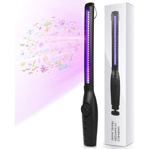 UV Light Sanitizer, Portable UV Light Disinfection Lamp USB Rechargeable Ultraviolet Light Sanitizer for Home Hotel Travel Car UV Light Sanitizer Wand