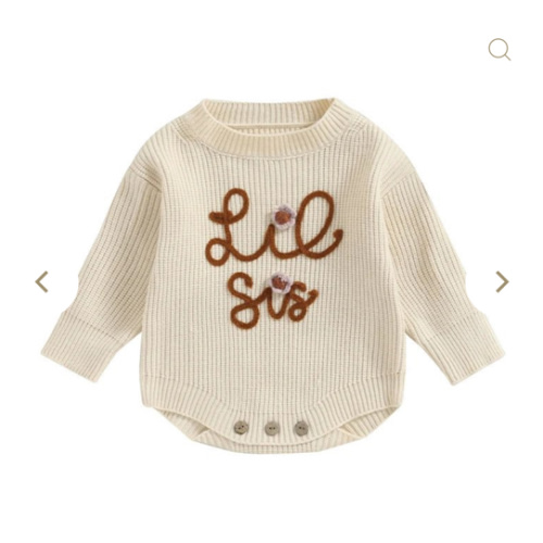 Lil Sis Knit Onesie
