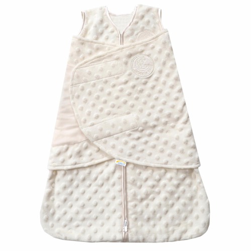 Cream Plushy Dot Velboa Swaddle | HALO