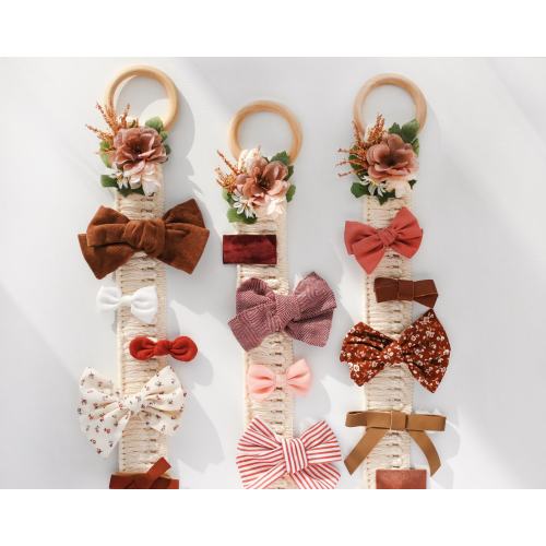 Rosewood | Mauve Floral Bow Holder | Bow Holder For Girls, Bow Holder Nursery, Bow Holder For Wall, Bow Holder Flower, Bow Hanger