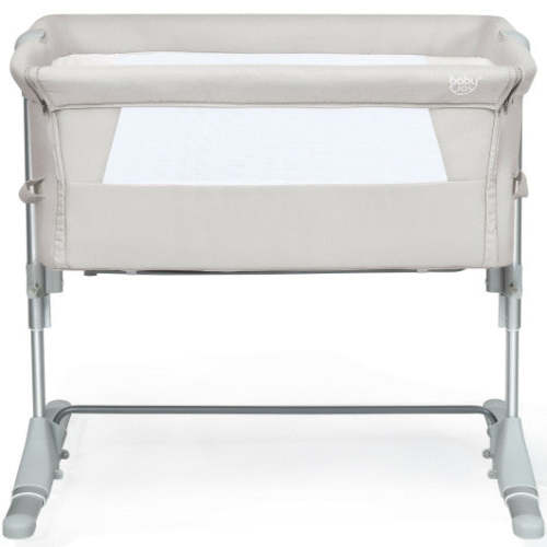 COSTWAY Travel Portable Baby Bed Side Sleeper Bassinet Crib With Carrying Bag-Beige – REBEL