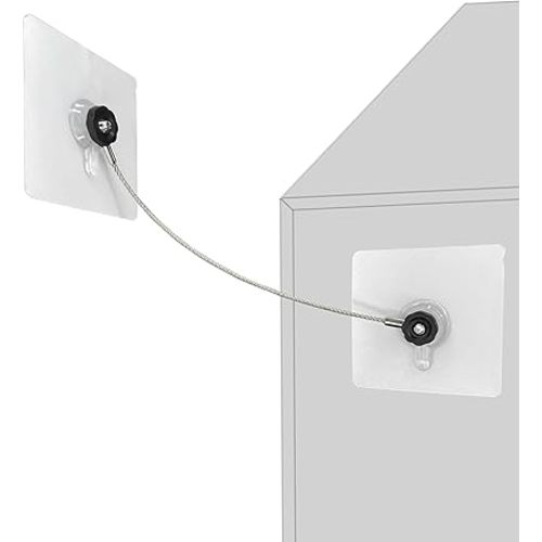 10 inches Stainless Steel Furniture Straps for Baby Proofing, No-Drill Furniture Anchors Earthquake Straps, Prevent Falling and Anti Tip TV Safety Straps, 6 Pcs