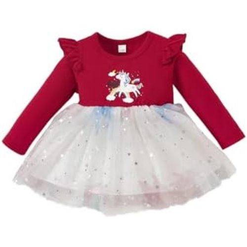 Baby Girl Dress Newborn Toddler Girl Fall Winter Dress Tutu Tulle Dresses for Girls