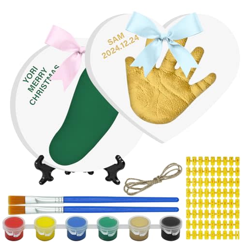 Baby Handprint and Footprint Kit - Personalized Clay Keepsake for Newborn Memory, DIY Baby Gift with Non-Toxic Mold, Complete Handmade Baby Keepsake Set for Parents