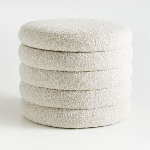 Snoozer Cream Storage Ottoman