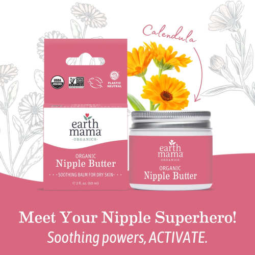 Organic Nipple Butter Breastfeeding Cream | Earth Mama