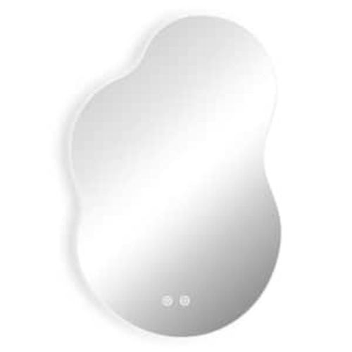 36 in. W x 60 in. H Cloud Shaped Wall Mirror, LED Backlit Bathroom Mirror with Anti-Fog and Dimmable Light