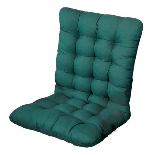 Beautynvta Rocking Chair Cushion, Memory Foam Seat & Back Cushion with Ties, Waterproof High Back Rocking Chair Cushions, Soft Patio Chair Pad, 17.71x33.46 In, Green