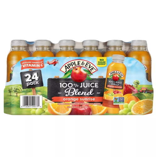 and Eve 100% Juice Orange Sunrise Blend 10 Fluid Ounce (Pack of 24)
