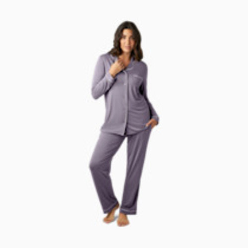 Kindred Bravely Clea Bamboo Long Sleeve Pajama Set - Granite, Large