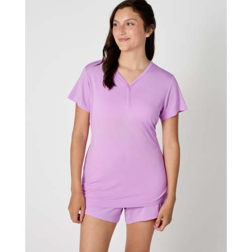 Soft Wisteria Women's Short Sleeve Pajama Top