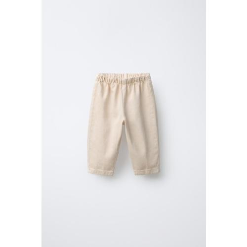 TWILL BAGGY PANTS - Ecru | ZARA United States