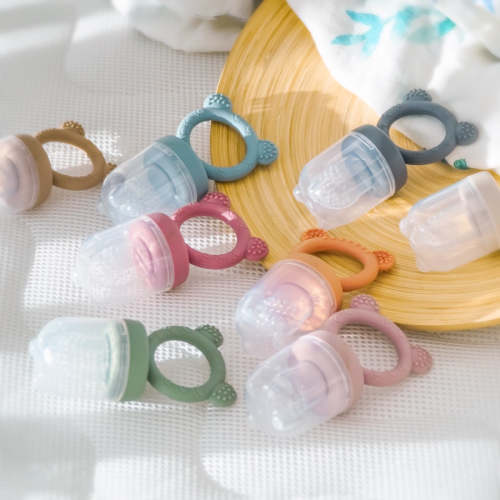 Baby Pacifier Fruit Silicone Feeder With Cover