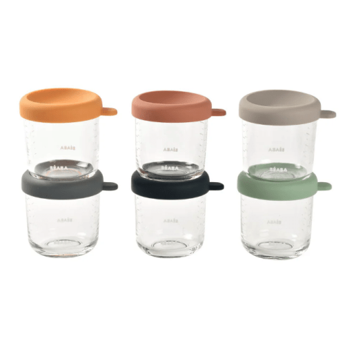 Set of 6 8oz Glass Baby Food Jars