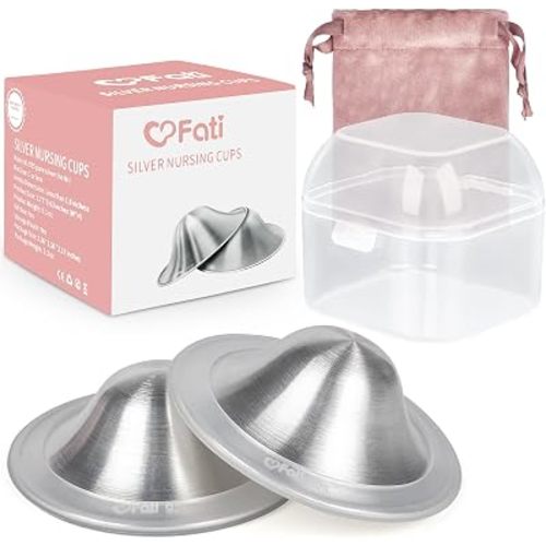 The Original Silver Nursing Cups, Nipple Covers for Breastfeeding Essentials, Nipple Shields for Nursing Newborn, 925 Silver Nipple Guards, Newborn Essentials Must Haves-Regular