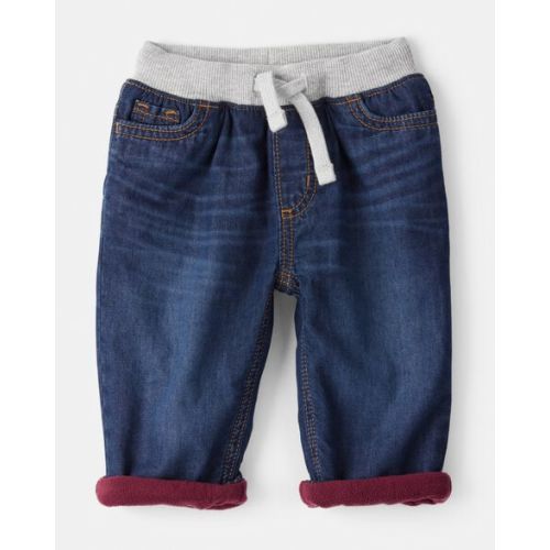 Baby Boy Lined Dark Wash Straight Jeans - OshKosh B'gosh | Carter's