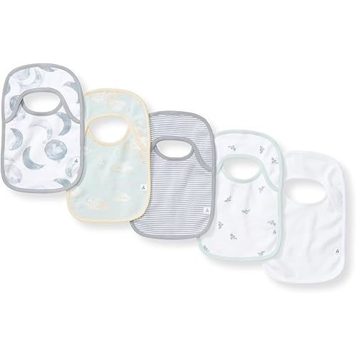 Burt's Bees Baby Organic Baby Bibs – 100% Cotton Newborn Infant Bibs for Baby Boys & Girls