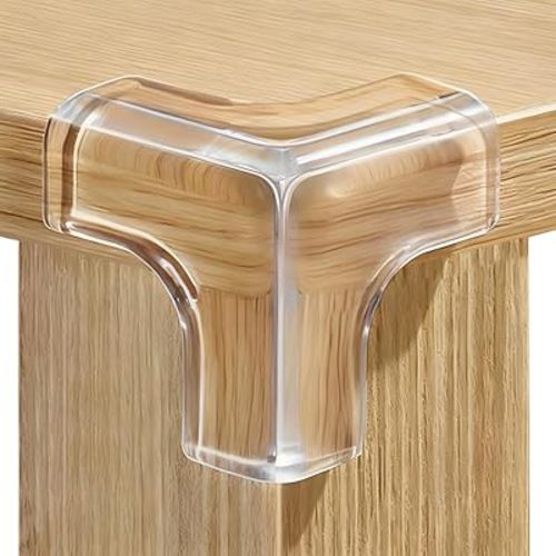 8 Pack Corner Protectors, Clear Table Corner Guards Protectors Baby Proof Furniture Corners & Edges Safety Bumpers Covers, T Shaped 1.4x1.4x1.4 in
