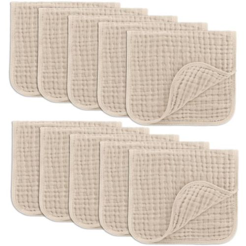 Muslin Burp Cloths Large 100% Cotton By Comfy Cubs (garnet, Pack Of 10)