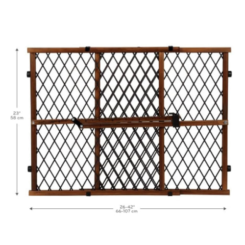 Evenflo Position & Lock Baby Gate, Pressure-Mounted, Farmhouse Collection