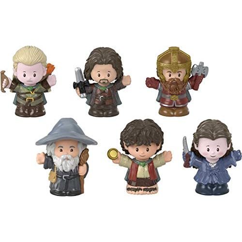 Fisher-Price Little People Collector Lord of the Rings Figure Set, 6 character figures from the film in giftable package for Tolkien fans ages 1-101 years [Amazon Exclusive]
