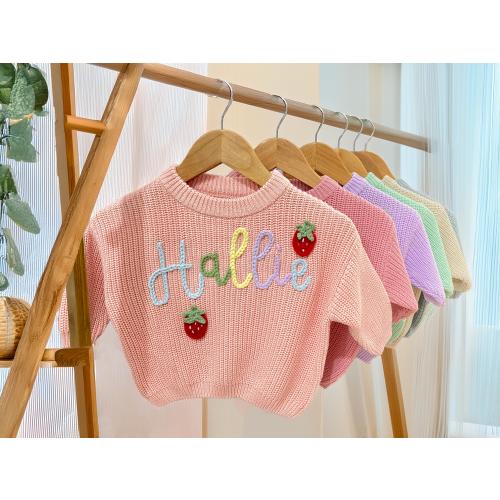 Personalized Christmas Baby Jumper | Hand-Embroidered Name Sweater | Custom Gift for Newborn, Baby Shower or 1st Birthday