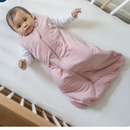 HALO - 1.5 TOG supersoft bamboo wearable blanket, double zipper sleeping bag with weighted feel - pink