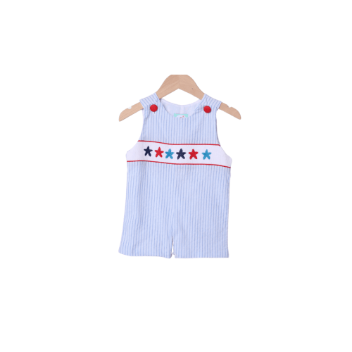 Smocked Stars and Stripes Blue