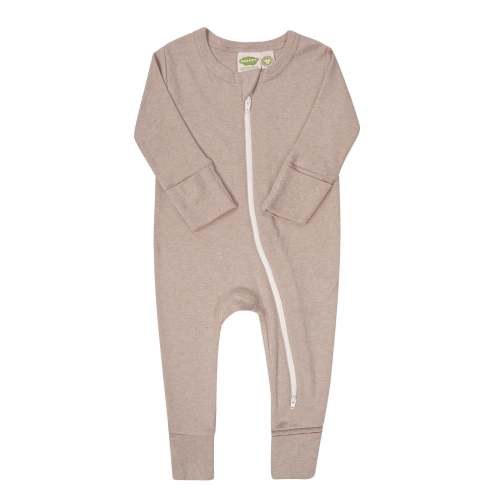 Organic Snuggle Soft Melange '2-Way' Zipper Romper