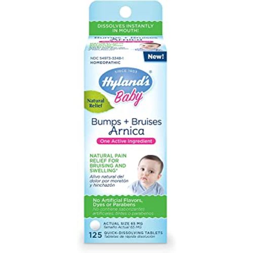 Hyland's Baby Bumps + Bruises Arnica Natural Pain Relief for Bruising and Swelling Tablets, 125 Count