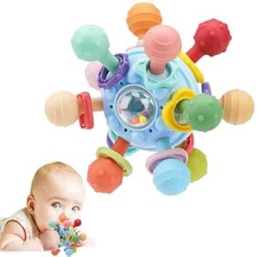 Baby Montessori Sensory Toys for 0-6 6-12 Months, Baby Teether Teething Toys for Babies 0 3 6 9 12 18 Months, Newborn Infant Learning Developmental Toys Gifts for 1 2 Year Old Boys Girls