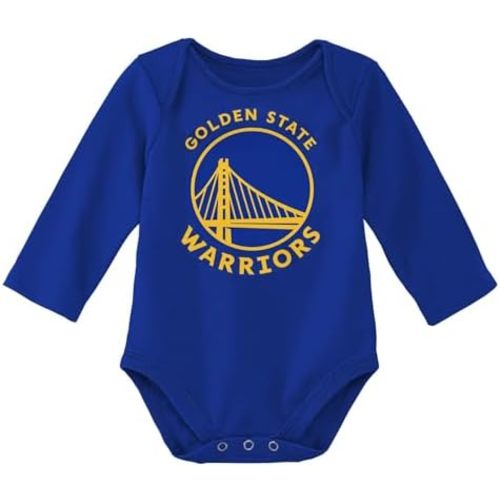 Outerstuff NBA Newborn & Infants 0-24 Months Official Primary Logo Long Sleeve Bodysuit Creeper Romper