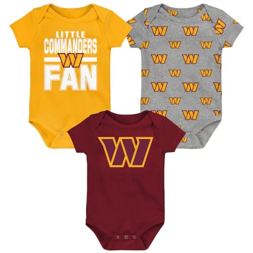 Newborn Washington Commanders Outerstuff Little Tike 3-Piece Bodysuit Set