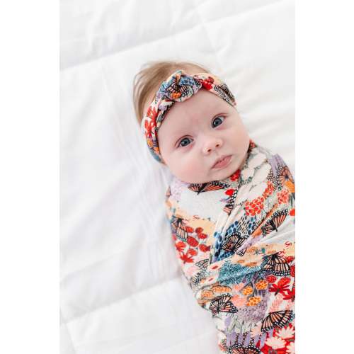 Swaddle Set in Monarch Meadows