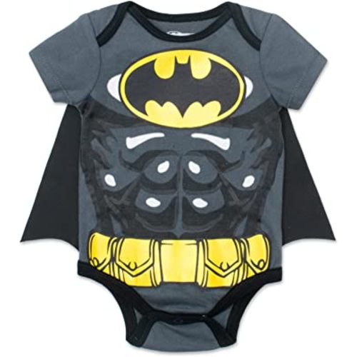 WARNER BROS Justice League Baby Boys' Cosplay 2-Piece Bodysuit and Cape Set