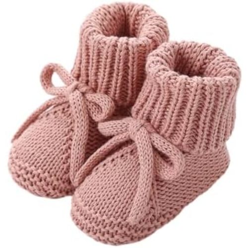 Infant Baby Boys Girls Knitted Booties Soft Sole First Walking Socks Winter Comfortable Warm Indoor Shoes 0-12M