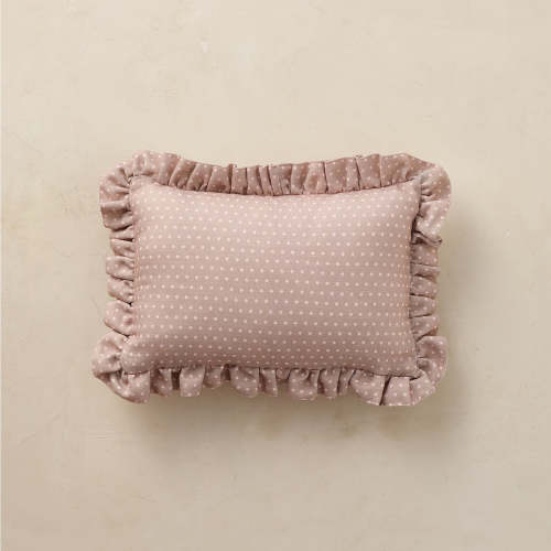 Medium Ruffle Pillow | Swiss Dot