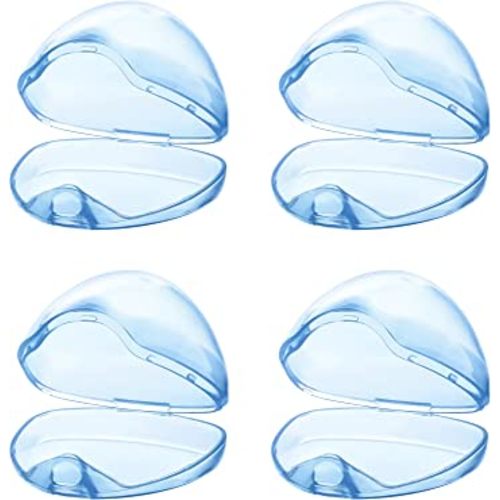 Accmor Pacifier Case, Pacifier Holder Case, Pacifier Container for Travel, BPA Free,Transparent Blue, 4 Pack