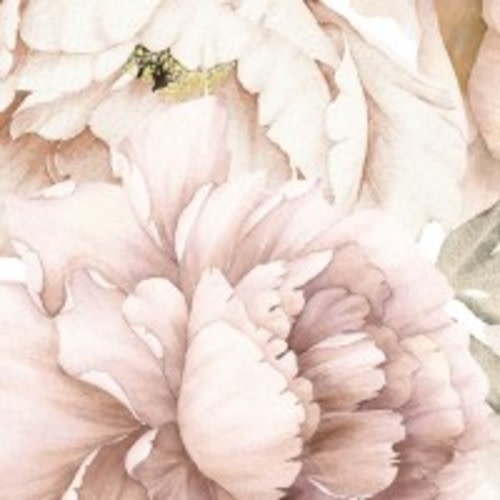 Nursery Pastel Peony Watercolor Floral For Girls Wallpaper Mural • Wallmur®
