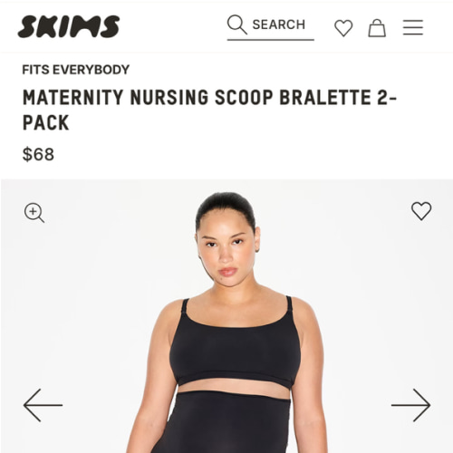 FITS EVERYBODY MATERNITY NURSING SCOOP BRALETTE 2-PACK | ONYX