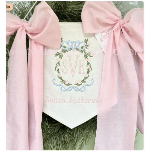 Custom Baby Banner Floral Princess Crest