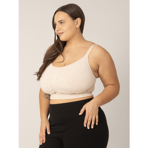 Sublime® Bamboo Hands-Free Pumping Lounge & Sleep Bra | Oatmeal Heather - Kindred Bravely