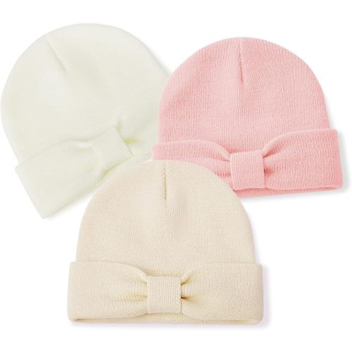 Baby Beanie Bow Hats Infant Toddler Winter Soft Knit Hat,Kids Warm Beanie for Boys Girls Children Caps