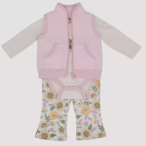 Wrangler Baby Girl Sherpa Vest Set