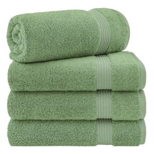 American Soft Linen Bekos 4 Pack Bath Towel Set, 100% Cotton Bath Towels for Bathroom, Sage Green